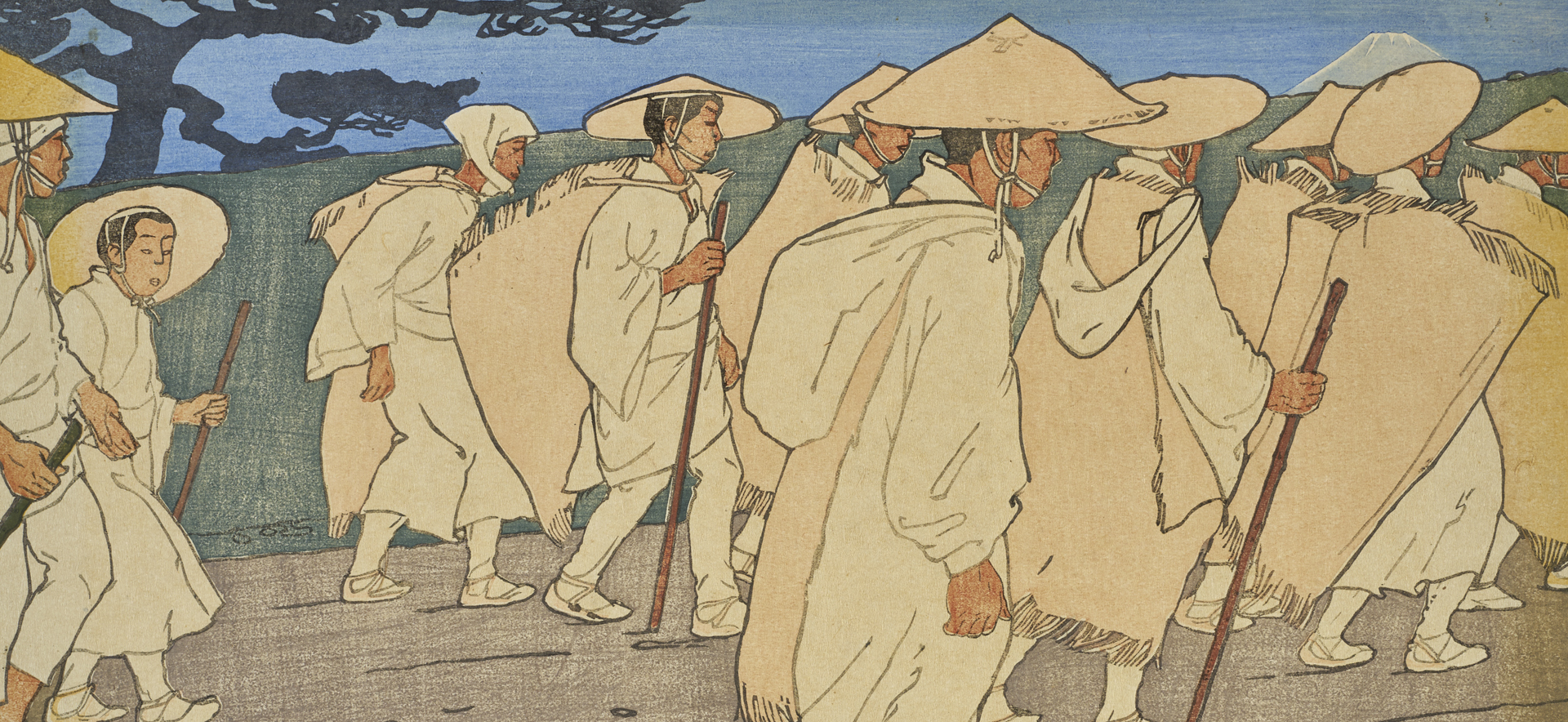 Emil Orlik, Japanische Pilger auf dem Weg nach Fujiyama, 1901