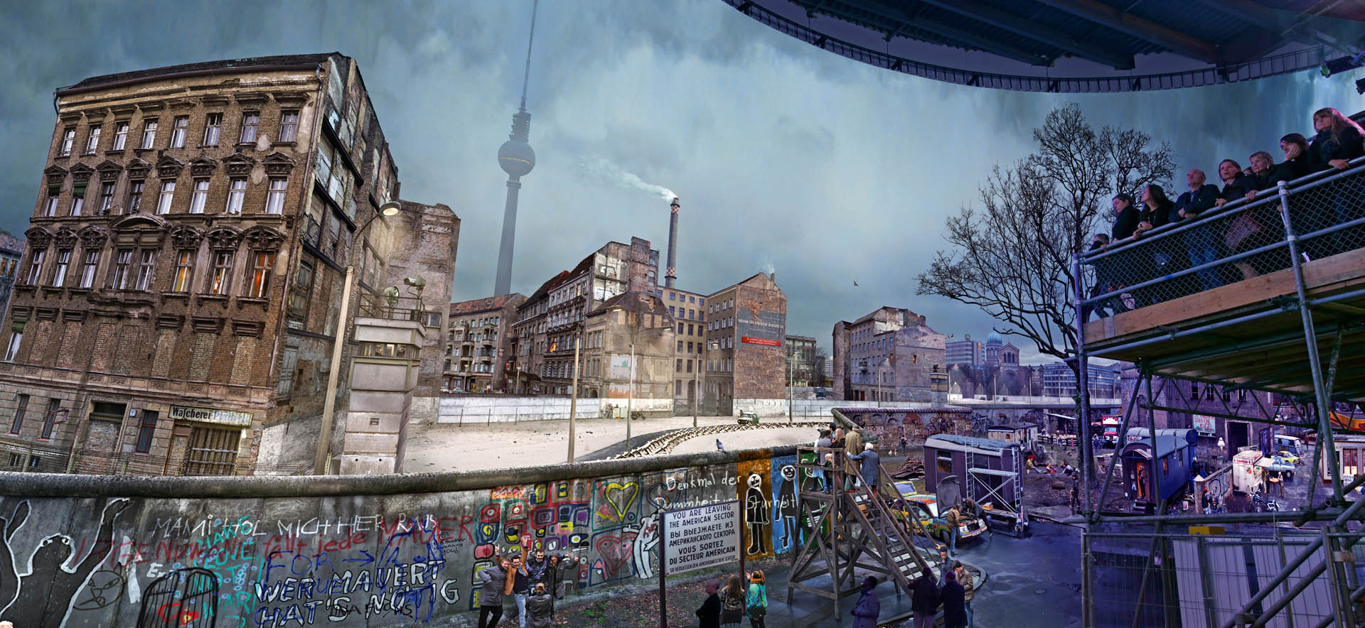 Die Mauer, Yadegar Asisi Panorama, Foto: Asisi Panorama