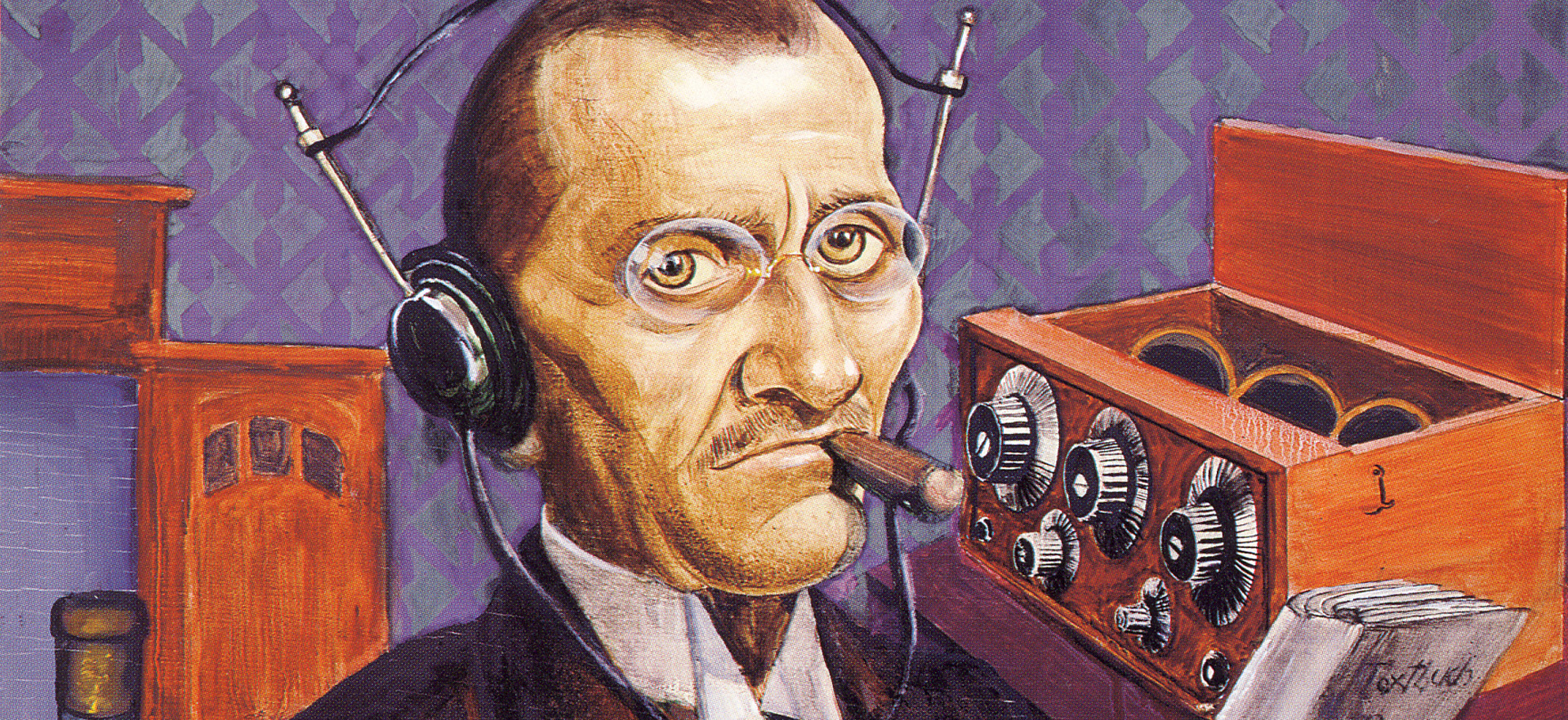 Kurt Günther, Der Radionist (Kleinbürger am Radio), 1927, Staatliche Museen zu Berlin, Detail, Nationalgalerie, Foto: bpk / Nationalgalerie, SMB / Klaus Göken, © VG Bild-Kunst, Bonn, 2018